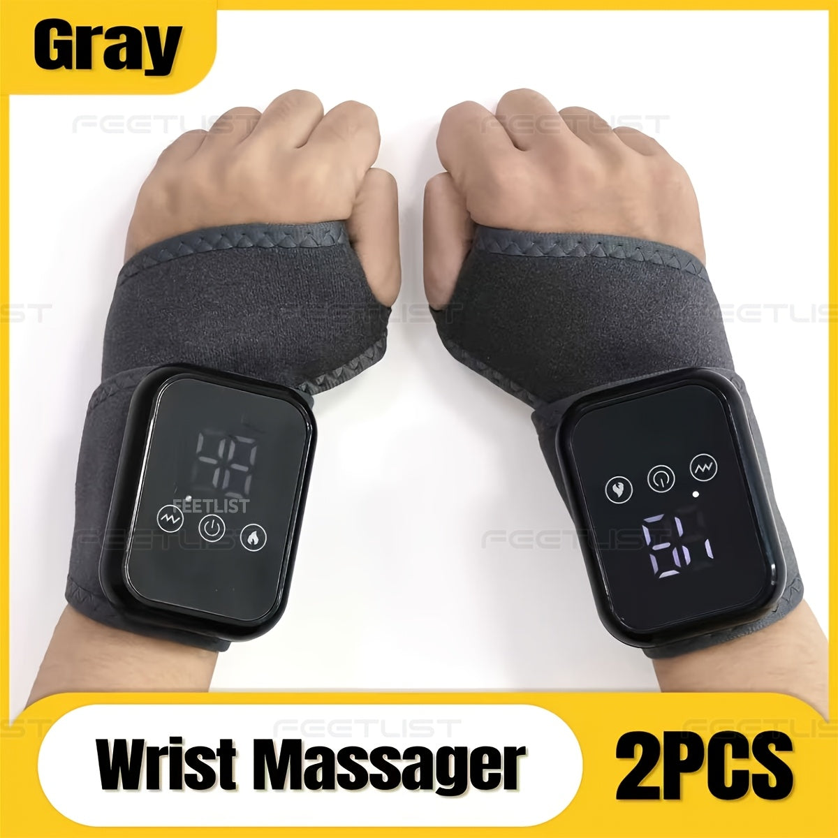 Heated Hand Massager Gloves, Rechargeable Vibrating Wrist & Hand Protector with 3-Speed Heat Control