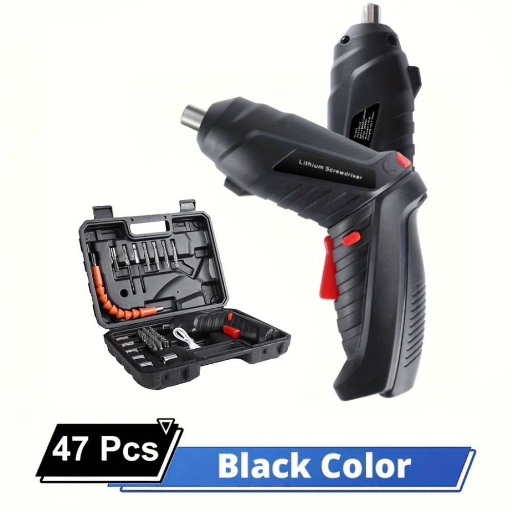 Power Tools 3.6V Mini Electric Drill Screwdriver Kit with 1300mAh Battery and 26 or 47 Piece Options