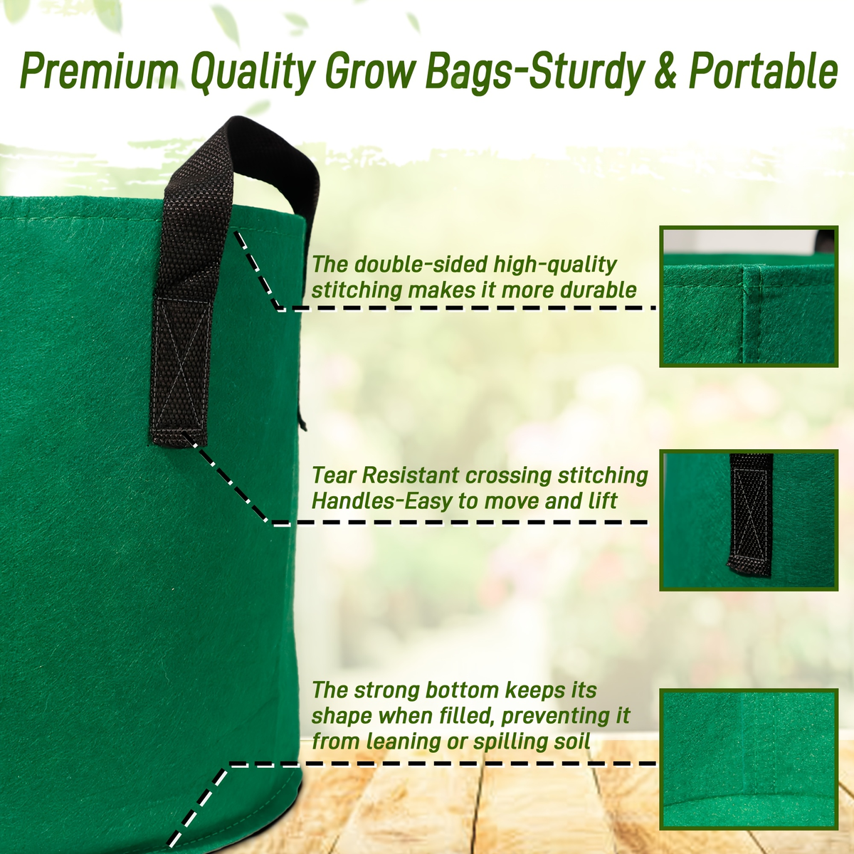 5/7/10/15 Gallon Plant Grow Bags, 7Pack Colourful Fabric Planters Plant Pots Garden Bags To Grow Vegetables With Reinforced Handles