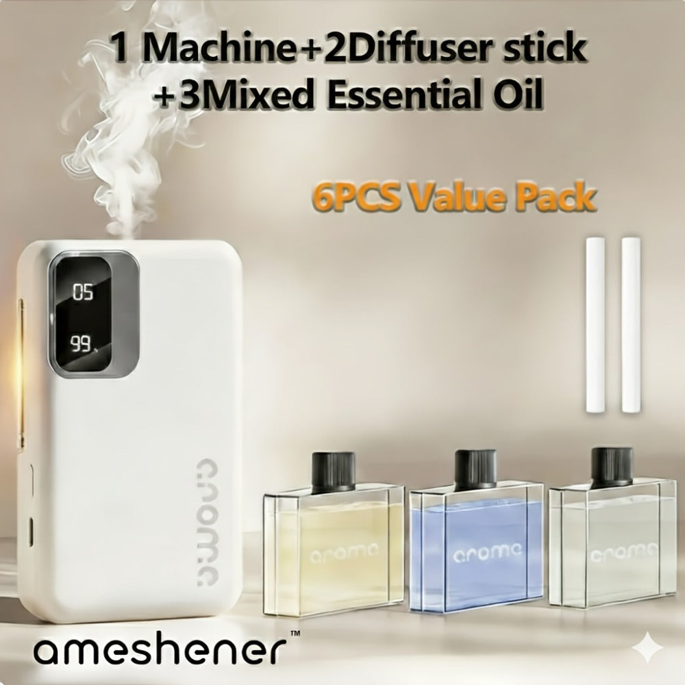 Ultrasonic Essential Oil Diffuser 1800mAh USB Rechargeable, 7-Level Fine Mist Control, Cordless Aromatherapy for Bedroom Bathroom Office
