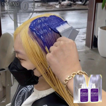 Purple Shampoo and Conditioner Set 2PCS for Blonde Silver Platinum Hair - Toning Brass & Yellow Neutralizer