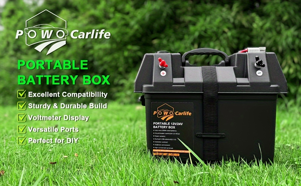 RV Battery Box Power Center Group 24-31 Smart Battery Holder with QC3.0 PD Fast Charge USB DC for an Everyday Personal Care Routine