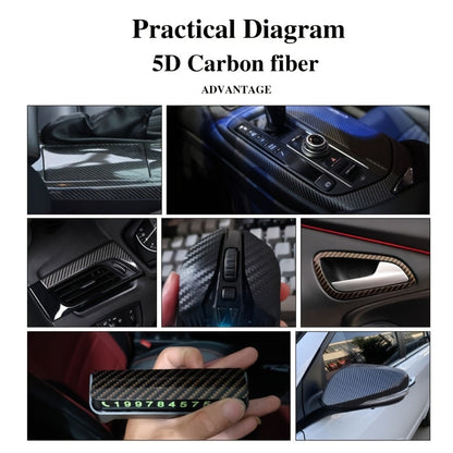 5D Carbon Fiber Vinyl Wrap 50cm x 300cm – Self-Adhesive Car Interior Decor Film, UV Protection, Scratch-Resistant, Dashboard Trim Sticker