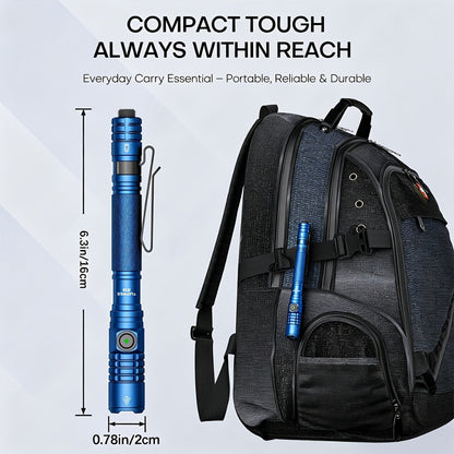 Tactical Penlight 1200 Lumen EDC Flashlight, High-Brightness Torch with Tail Switch Multi-Mode, Slim Pocket Light for Everyday Carry