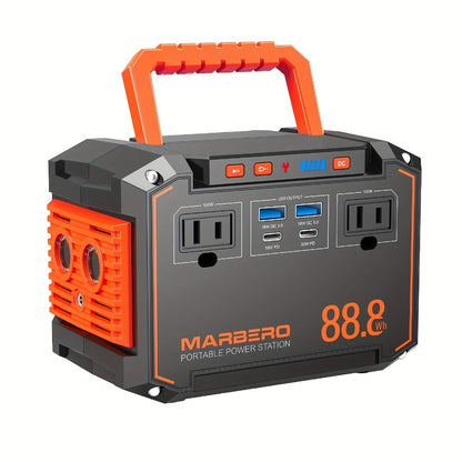 Portable Power Station 88.8Wh, 111Wh or 237Wh with AC, USB-C, USB-A, DC and Solar Panel Options