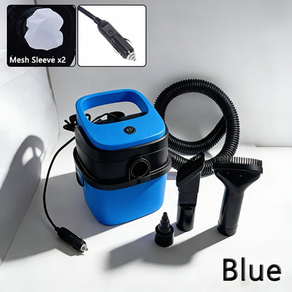 12V Bucket-Style Car Vacuum Cleaner with Suction and Blower Ports, 0.4L-Plus Source Capacity and Seven Colors