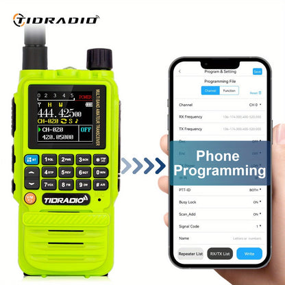 TIDRADIO TD-H3 Ham Radio GMRS Handheld Two Way Radio with USB-C Programming Charging, Long Range 2500mAh Battery