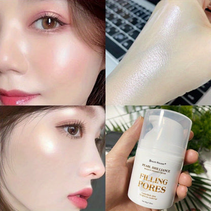 Pore Filling Makeup Primer Cream 30g, Oil Control Vitamin E Non-Greasy Formula for Flawless Smooth Skin Finish All Skin Types