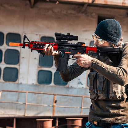 High-Performance Rechargeable Electric Splash Ball Toy Gun, USB Charge Portable Combat Outdoor Shooting Rifle for Kids Boys Teens