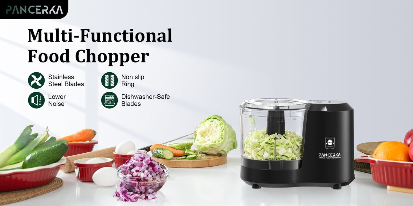 Electric Vegetable Chopper Food Processor - Mini Electric Food Chopper Blender for Kitchen, Baby Food Maker