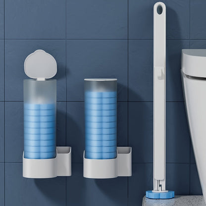 Disposable Toilet Brush Set with Replaceable Heads – 7-Piece Bathroom Cleaning Kit, Portable & Durable