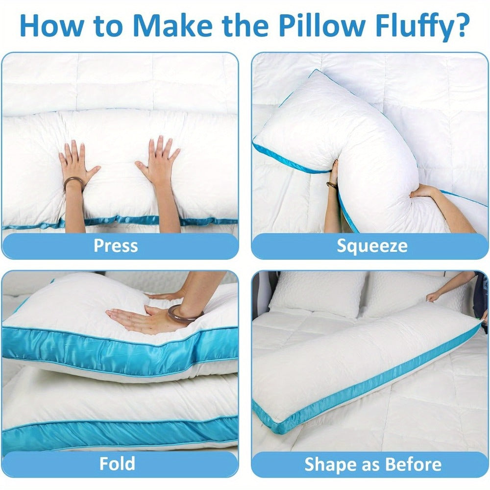Body Pillow for Adults Full Body Pillow Firm Long Sleeping Pillow for Back Stomach Side Sleeper Bed Pillow Support Pregnancy Pillow Grey