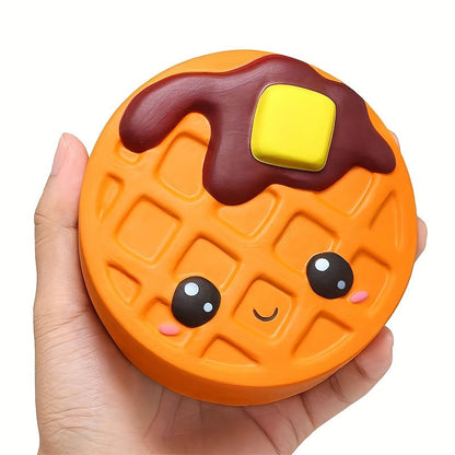 Jumbo Squishy Slow Rising Toy Scented, Giant Chocolate Biscuit Cheese Squishies for Kids, PU Squeeze Stress Sensory Toy