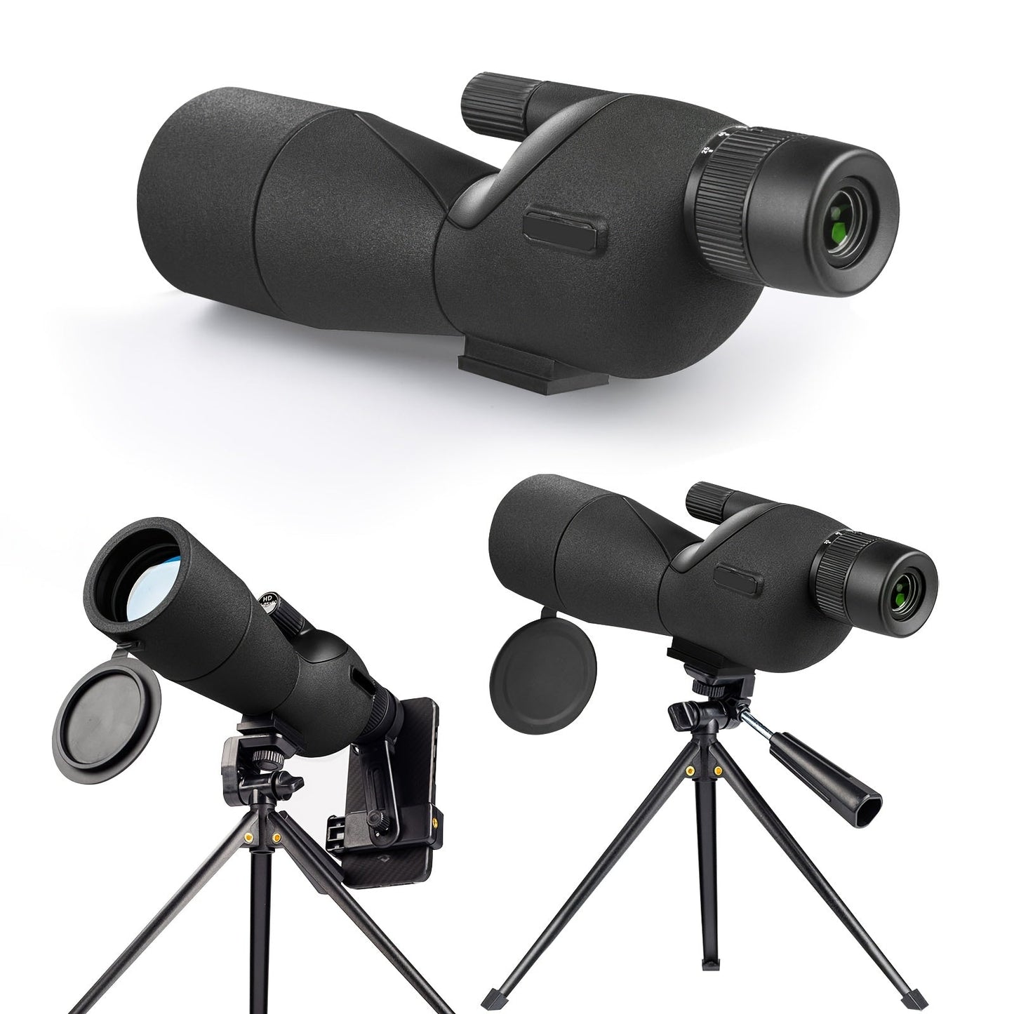 25-75x60 Spotting Scope with Tripod, Carrying Bag & Smartphone Adapter, High-Power Variable Zoom Scope for Target Shooting
