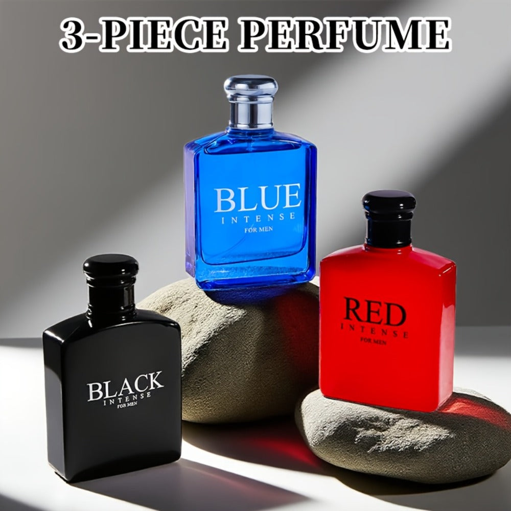 Cologne Gift Set for Men 3 Piece EDT Spray Absinthe Lemon Sage Eau de Toilette Mini 1oz for Bath Time, Home Spa and Personal Care
