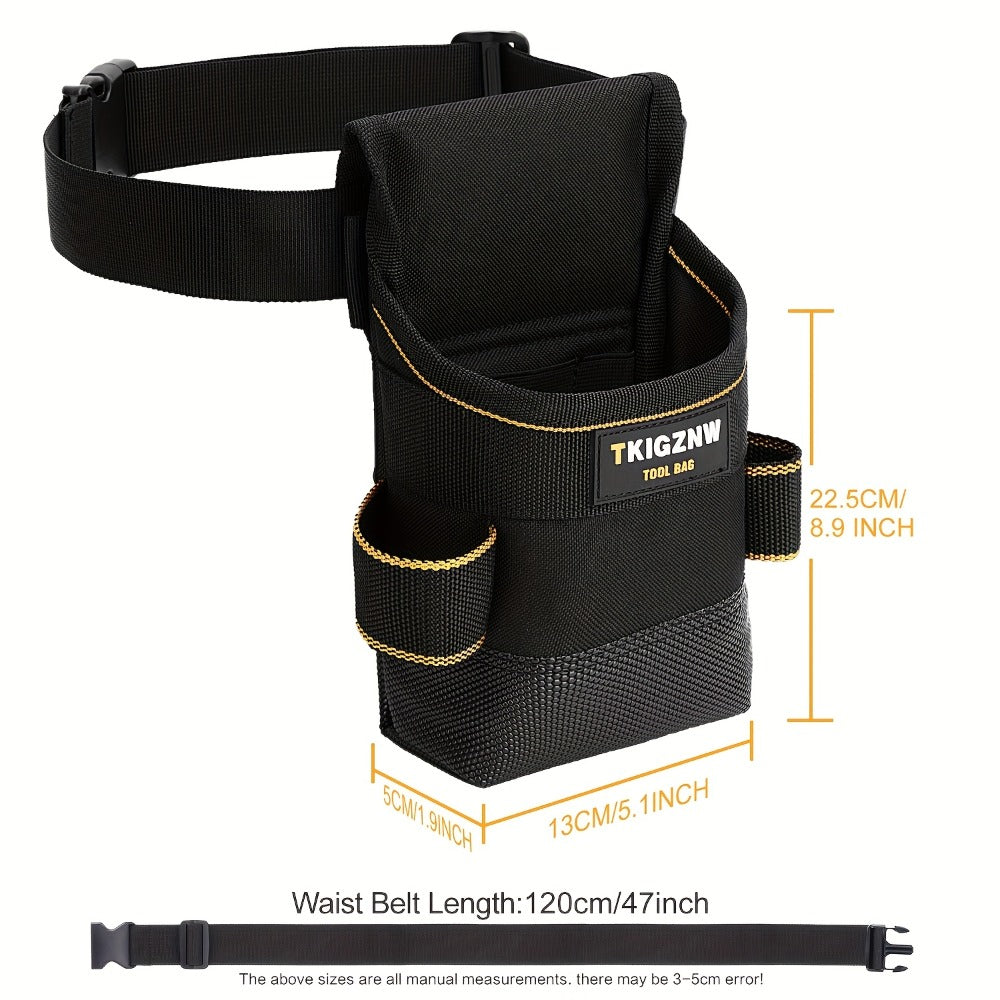 Tool Belt Pouch Heavy Duty Electrician | Adjustable Strap Multi-Compartment Organizer with Zipper | Professional Tool Bag for Plumbers