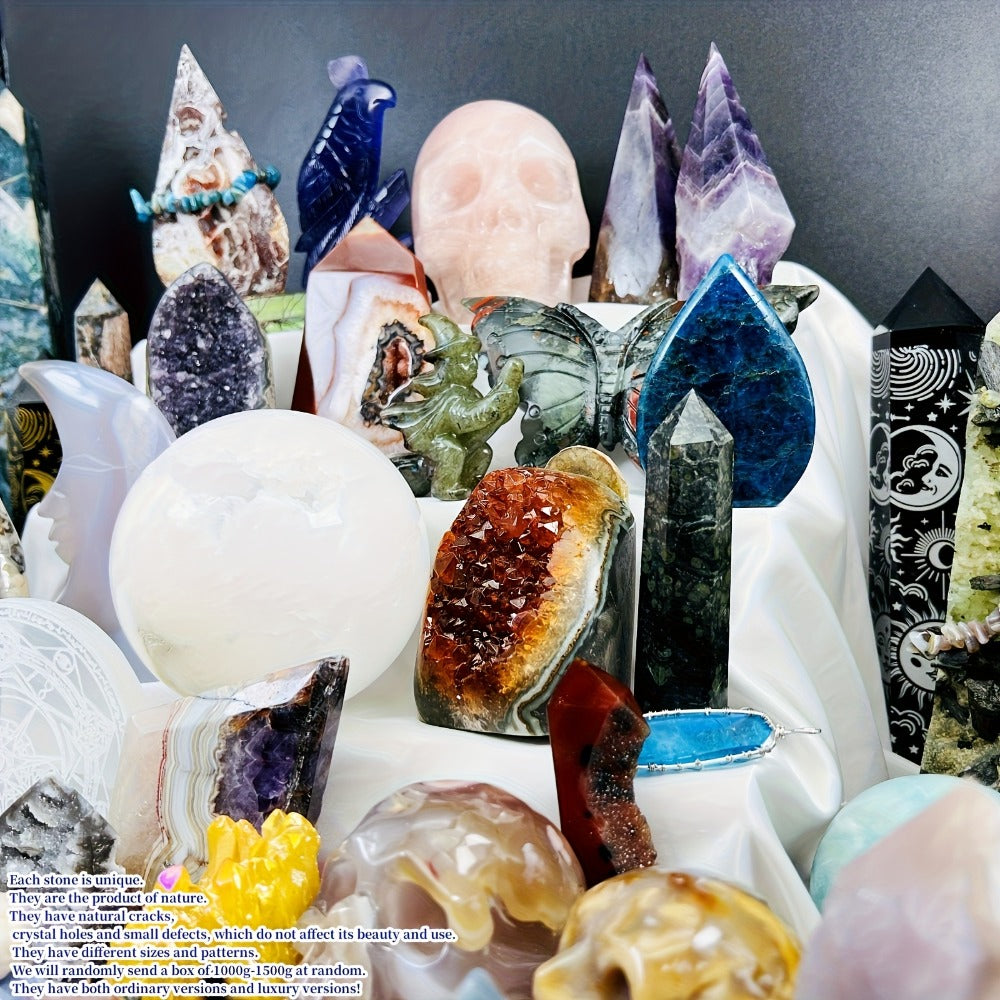 Bohemian Luxury Crystal Collector Box Gift Set - Romantic Home Decor & Holiday Gift for Parents, Friends
