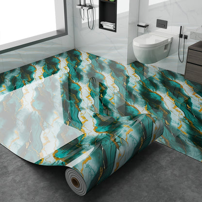 Peel and Stick Floor Tile Sticker 15.7"x118" Self-Adhesive Marble Pattern Vinyl Roll for Entryways, Bedrooms and Living Spaces