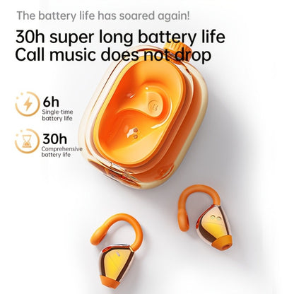 40H Open Ear Clip Earbuds OWS 6.0 TWS Sport Wireless Headphones Noise Cancelling Mic for Bedside Audio, Alarms and Room Entertainment