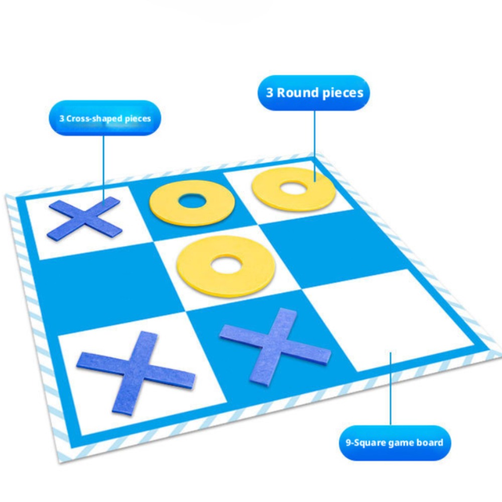 Large Outdoor Chess Board Game Set, Giant Checkerboard with Chess Pieces & Storage Bag, Multiplayer Team Game for Indoor Outdoor Camping