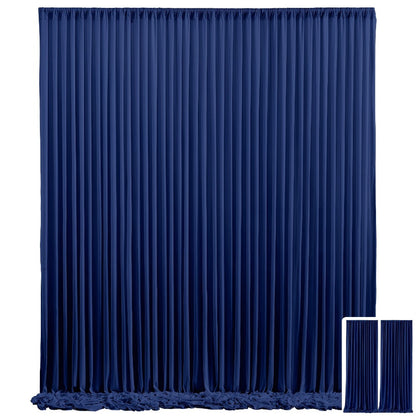 Two-Panel Photography Backdrop Curtain Set in 16 Colors with 59 x 85-Inch Panels and Pole Pockets