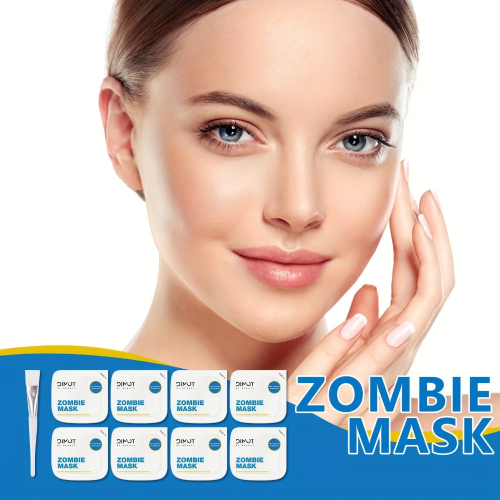 Zombie Face Mask 8pcs Plant Squalane Skin Texture Improving Facial Mask Set for Women for Bath Time, Home Spa and Personal Care