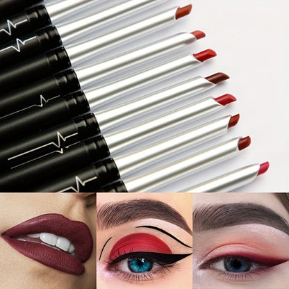 Precise Lip Liner Pencil 11 Shades Matte Waterproof Non-Fading Smooth Glide Long-Lasting All Day Wear Lip Outliner for Fuller Lips All Skin