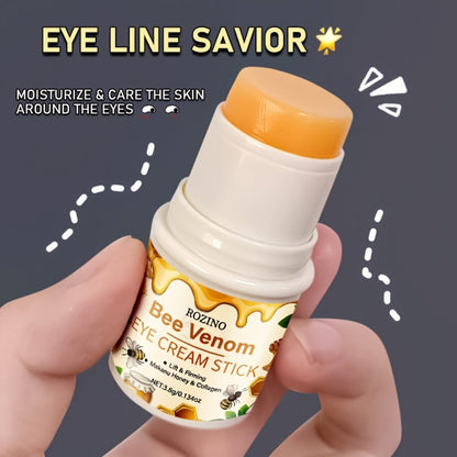 ROZINO Bee Venom and Honey Eye Cream Stick, 3.8g in a Compact White Twist-Up Cosmetic Tube