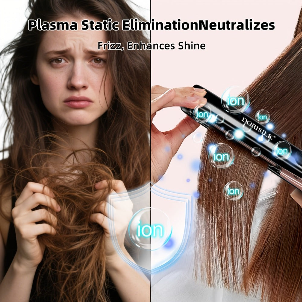 Plasma Ionic Hair Straightener with 500°F LCD Controls, 60-Minute Auto-Off and 1inch or Black Options