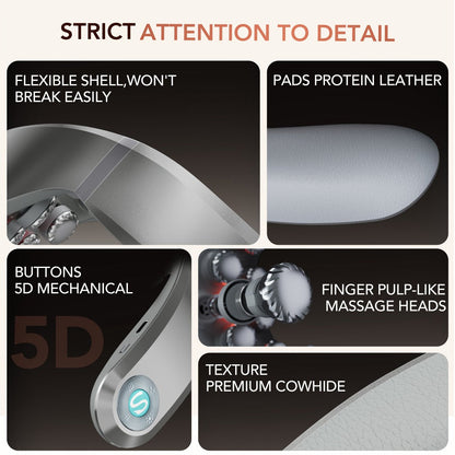 Neck Massager with Heat Cordless Electric Kneading, Wearable Hands-Free Portable Neck Shoulder Massager USB Rechargeable