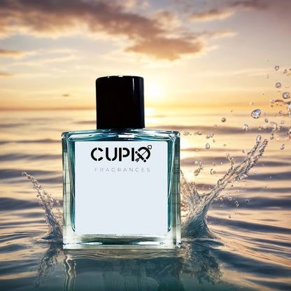 Men's Cologne CUPID 2.0 50ml Spray in Clear Square Glass Bottle with Black Cap and Single 1.69oz Selection
