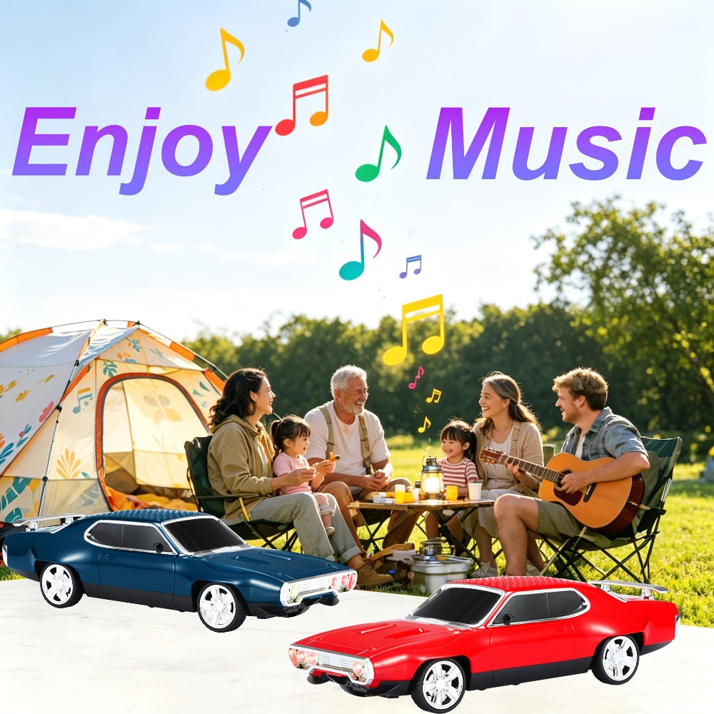 Portable Bluetooth Speaker Car-Shaped Model with TWS, USB, FM, TF, AUX and Seven Color Packs