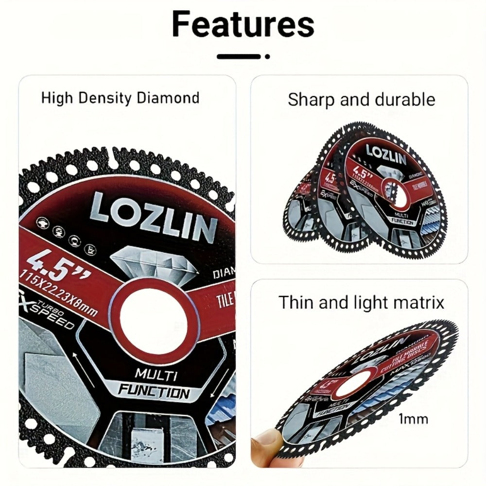 Diamond Tile Saw Blade 4.5 Inch Ultra Thin 3 Pack Precision Cutting for Tile Porcelain Marble for Entryways, Bedrooms and Living Spaces