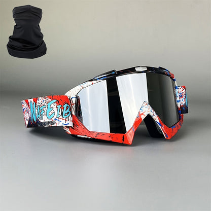 Thirty-Style NAFEIB Ski Goggle and Matching Headwear Set with Mirrored, Clear, Silver and Gray Lens Options