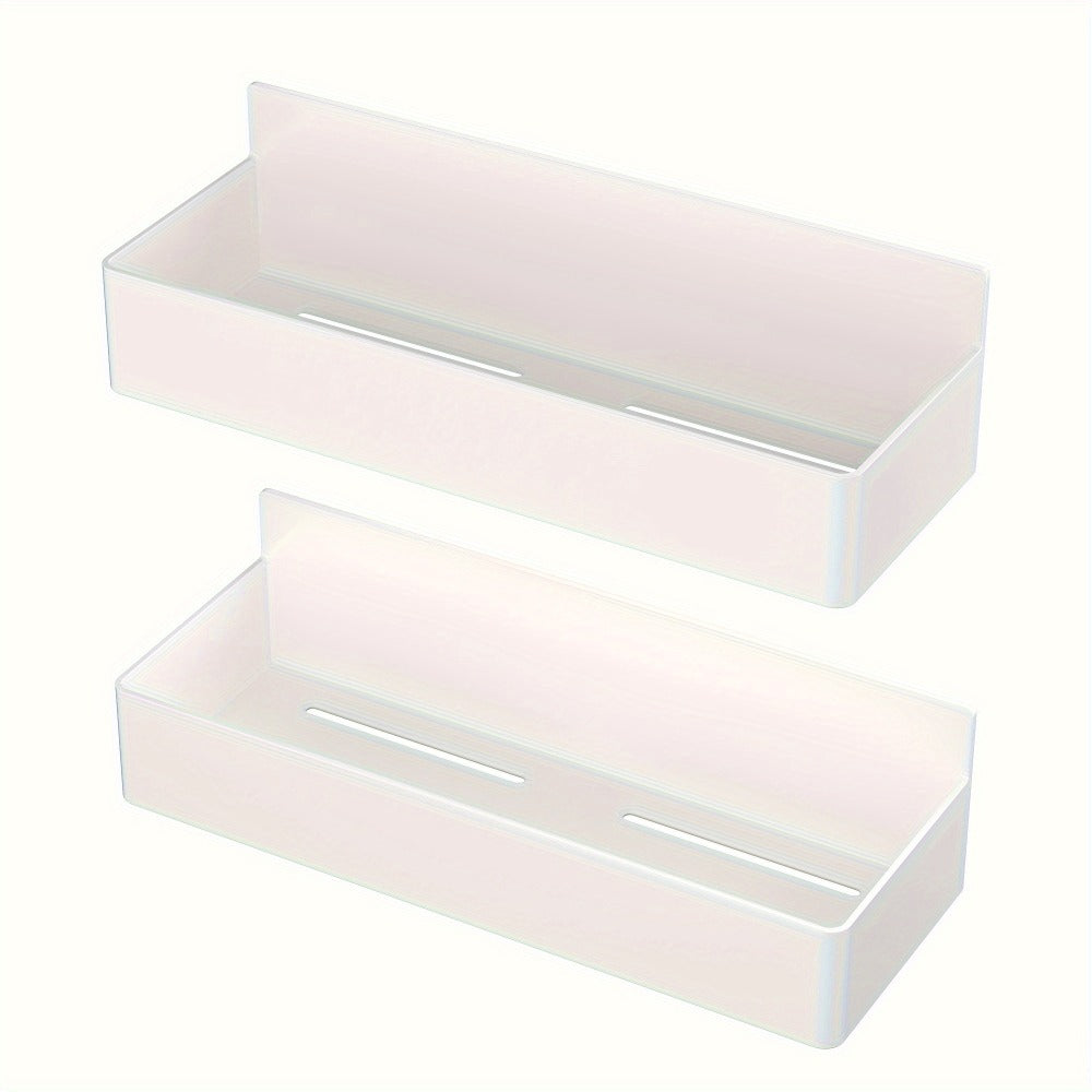 Magnetic Refrigerator Spice Rack Trays in Black or White with Two- or Four-Piece Set Options
