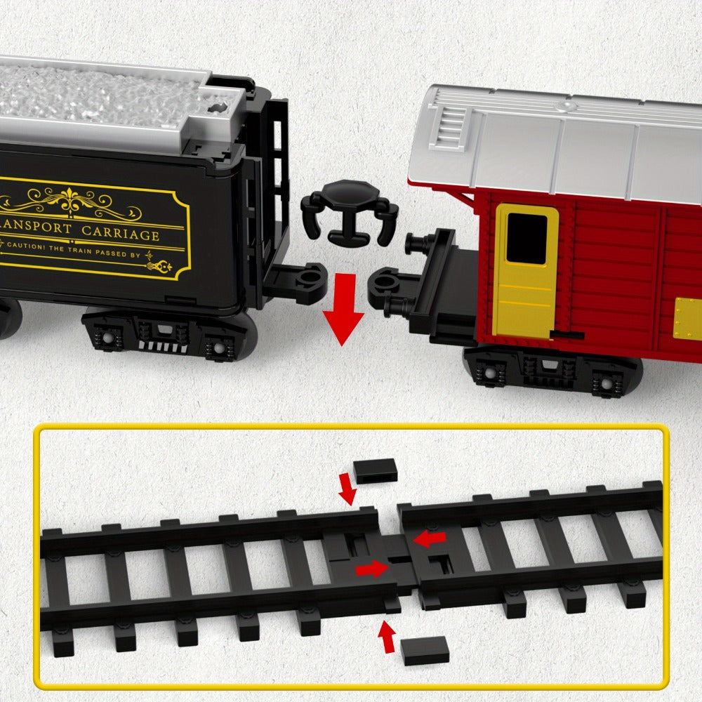 Electric Train Set for Kids with Steam Locomotive Engine Lights & Sound with the Listed Color, Size or Set Options for Everyday Use