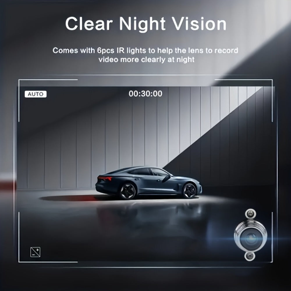 1080P Dash Cam with Night Vision & Loop Recording – 2.2" Car DVR Camera, Suction Cup Mount, Single Lens, No SD Card Required