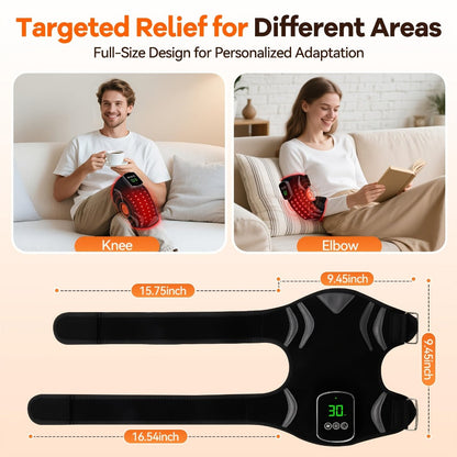 Heated Knee Massager with Vibration, Electric Knee Heating Pad & Support Wrap for Arthritis, Joint Pain &