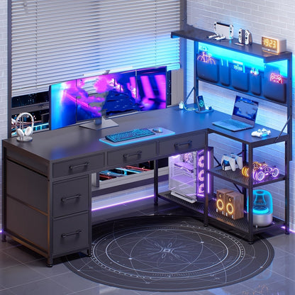 Computer Desk shown in the Black option