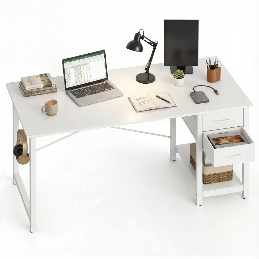 47-Inch Fabric Gaming Desk with Storage Drawers for Home Office detail image - detail view 3