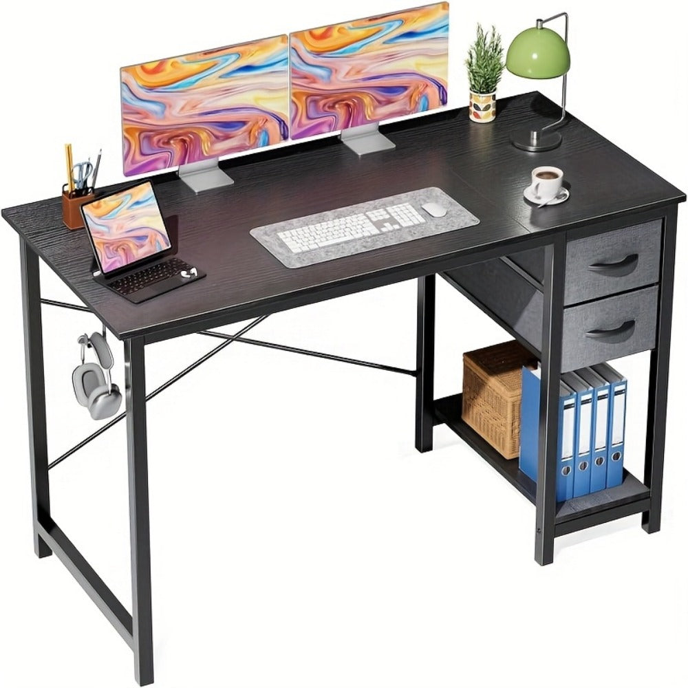 47-Inch Fabric Gaming Desk with Storage Drawers for Home Office detail image - detail view 9