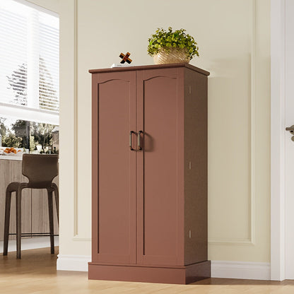Pantry Cabinet shown in the Brown option