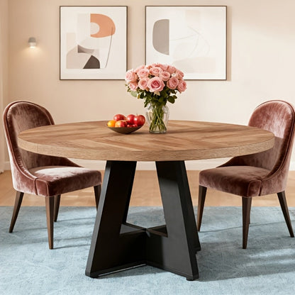47-Inch Round Dining Table, Family Dining Table for Work, Display, and Everyday Use detail image - detail view 13