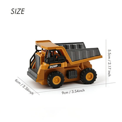 Remote Control Excavator Loader Dump Truck Toy for Kids 2.4GHz Alloy RC Construction Vehicle with Light & Sound