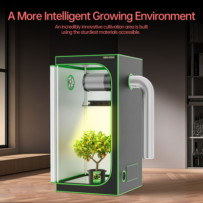 Grow Tent 1680D Thickened Mylar with Observation Window & Floor Tray, Pro-Grade Indoor Hydroponic Growing