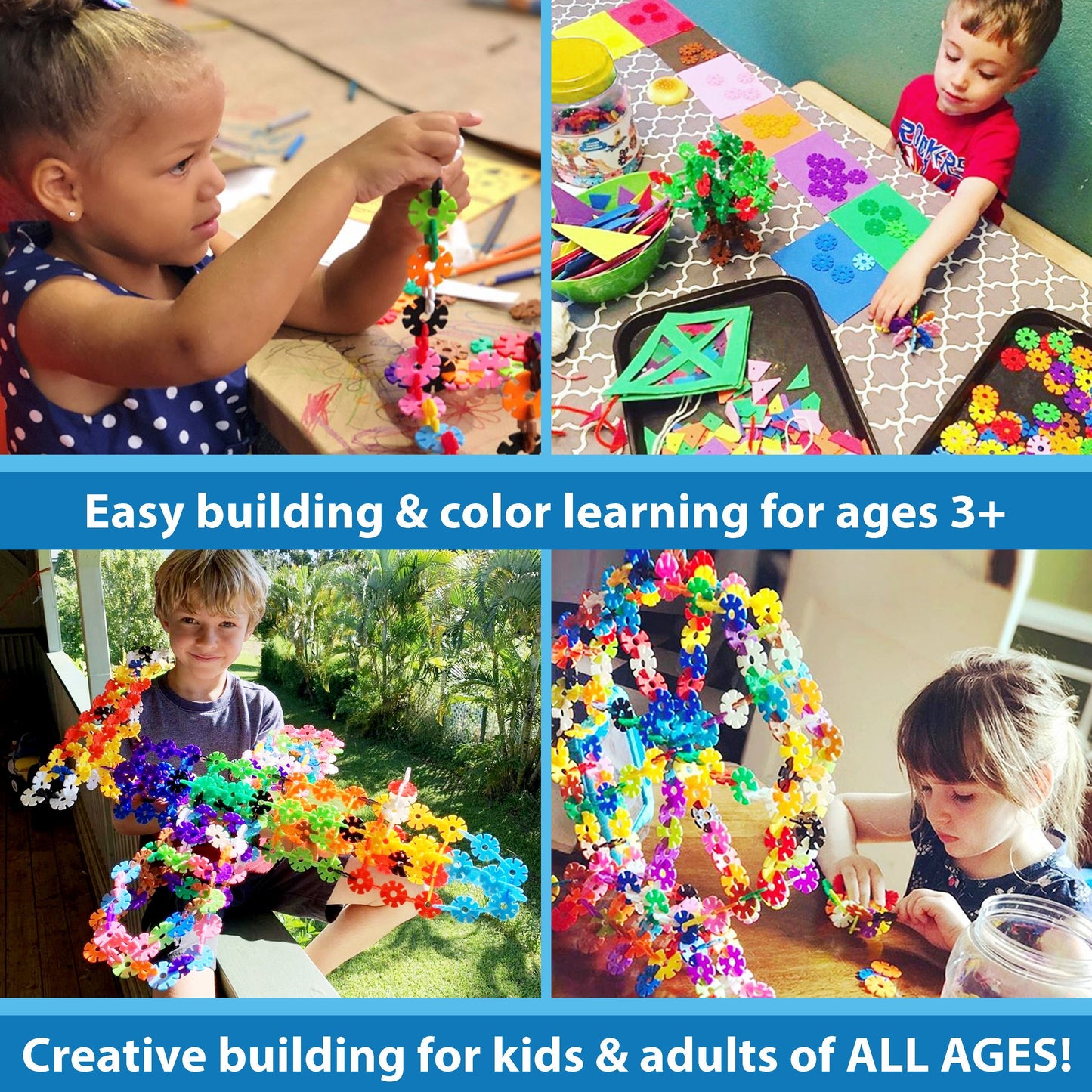 Brain Flakes Interlocking Disc Building Set 500 Pcs with the Listed Color, Size or Set Options for Everyday Use