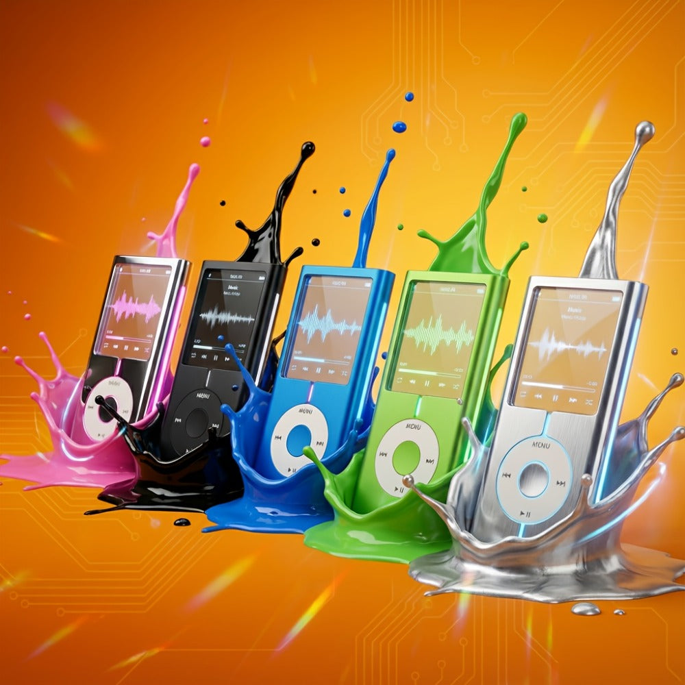 Portable MP3 and MP4 Player with 128GB Card Support, 1.8-Inch Screen and Five Color Options