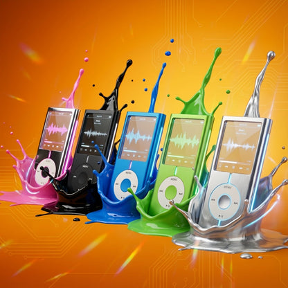 Portable MP3 and MP4 Player with 128GB Card Support, 1.8-Inch Screen and Five Color Options