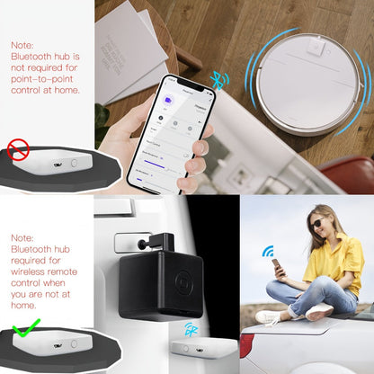 Smart Button Pusher Robot Fingerbot Plus, MOES Wireless Switch Controller, Works with Alexa, Google Home & Tuya App