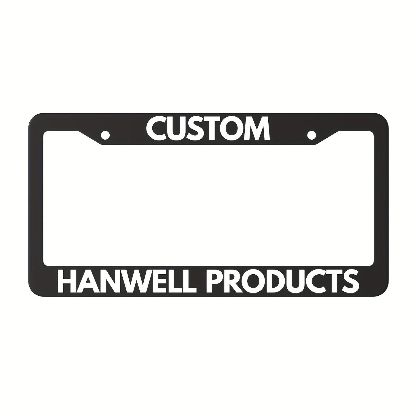 Custom License Plate Frame – 6 Font Styles, Heavy-Duty Weather-Resistant Car Tag Holder, Personalized Front & Rear License Plate Border